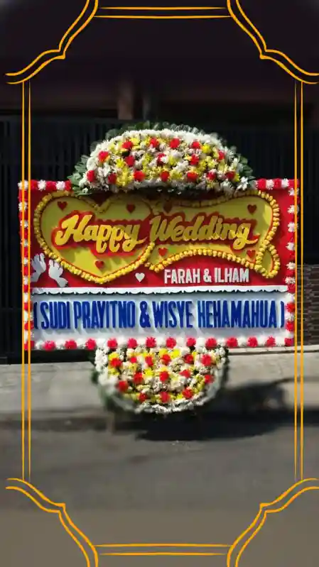 Toko Bunga Kelapa Gading Jakarta Utara Bunga Papan Happy Wedding