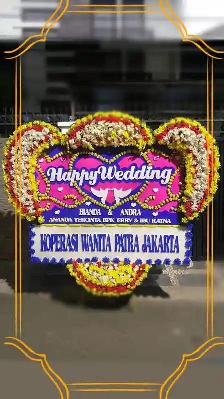 Toko Bunga Kelapa Gading Jakarta Utara Bunga Papan Happy Wedding