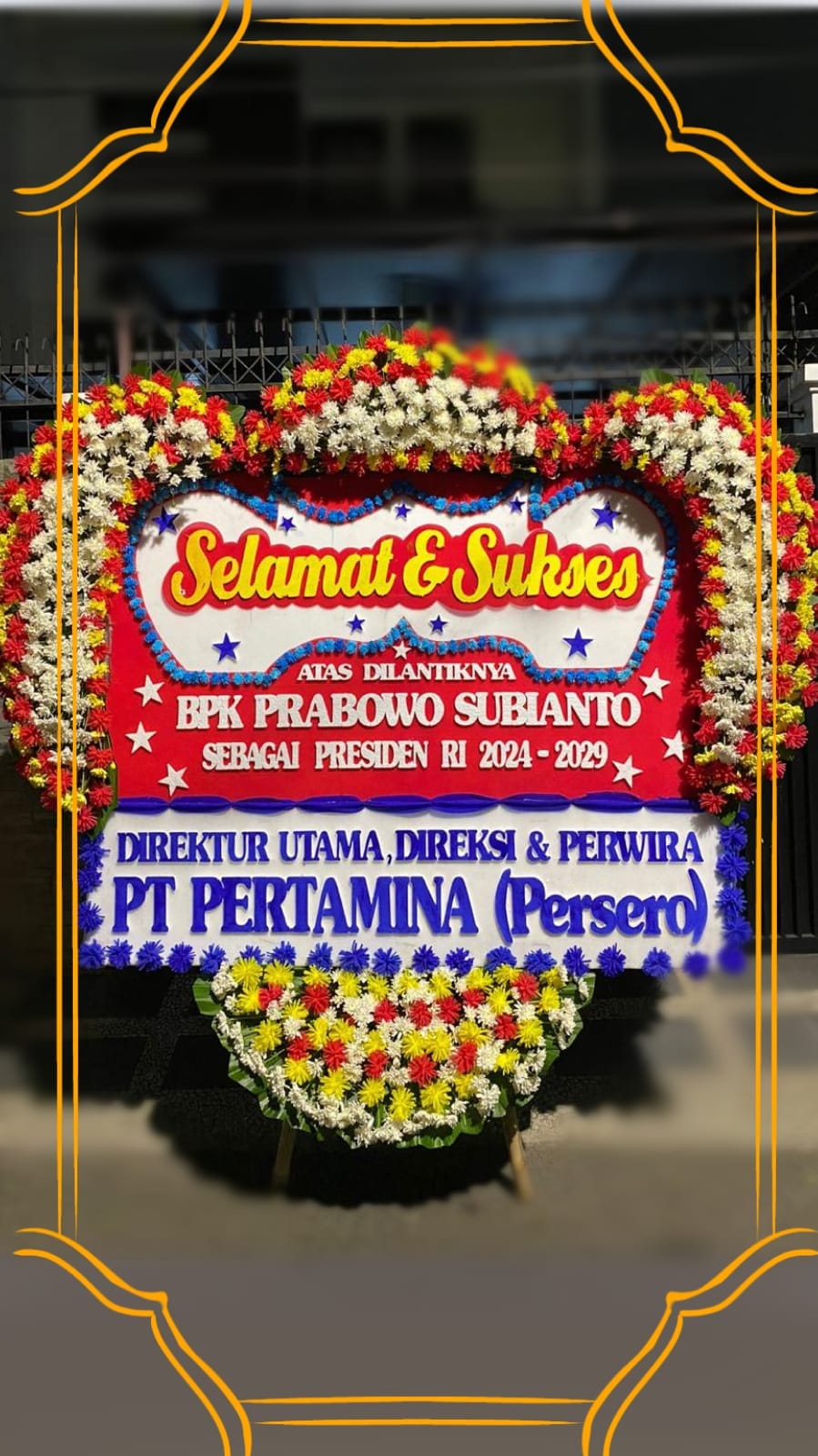 Bunga Papan Happy Wedding